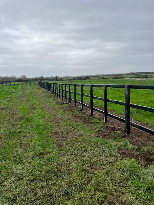 Premium Recycled Plastic Post & Rail Set